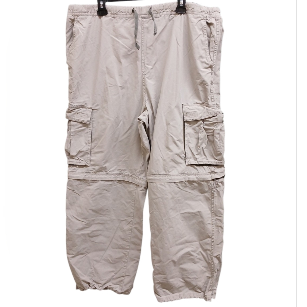 Abercrombie & Fitch Vintage Beige Cargo Convertible Pants Shorts Extra Large